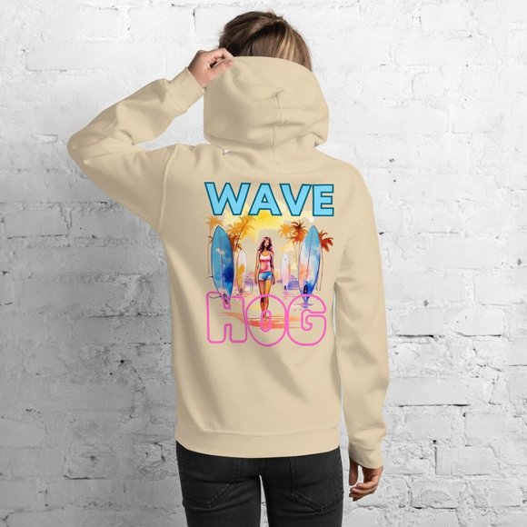 MUDPUPs WAVE HOG Surf Hoodie | Sunset Hoodie Ocean Siesta Beach Hoodie - Picture 9 of 10